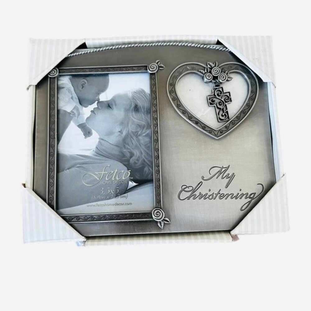 Fetco Pewter My‎ Christening Picture Frame